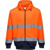 Sweat À Capuche Bicolore À Zip