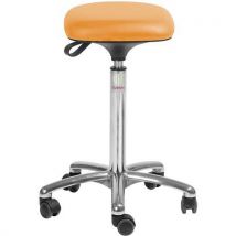 Tabouret Tetra - Imitation Cuir - Haut - Orange