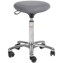 Tabouret Tria - Tissu 3D Medium avec Roulettes Easy Rolling Gris - Global Professional Seating