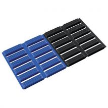 Plastex - Tapis Flexipath Caillebotis Souple Noir/Bleu - 24m x 45cm - Antidérapant, Résistant Huiles/Acides, Usage Intensif