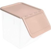 Gilac - Bac à ingrédient avec couvercle - 40 L - Rose clair - 555x400x445mm - Résistant au froid et au surgelé