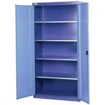 Armoire Ptes Batt. L/h/p 100x195x50 Cm Bleu Pigeon Et Clair