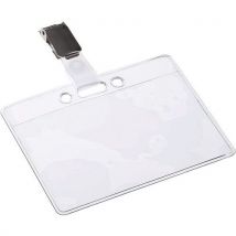 Badge Avec Clip - Horizontal - 90x60mm - Manutan