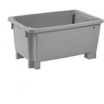 Bac Gros Volume Sur Pied Empilable Emboîtable 300 L - Gris