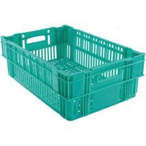 Caisse Ajourée Empilable Emboitable 600 X 400 X 197 Mm - 37 L - Vert