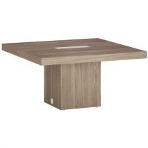 Table Réunion Pieds Panneau 140 X 140 Cm Orme