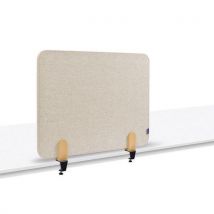 Elements Séparateur De Bureau Acoustique 60x80cm Beige Satiné Pince