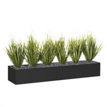 Jardinière Basse Jb12 Noir 120 Cm Graminées