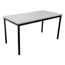 Table De Réunion Treff 140 X 70 Gris Clair / Noir