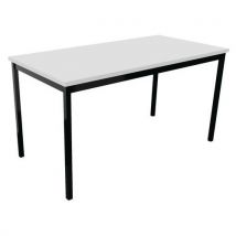 Table De Réunion Treff 140 X 70 Blanc/ Noir
