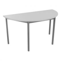 Table De Réunion Demi-lune Treff 140 X 70 Gris Clair / Alu