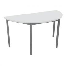 Table De Réunion Demi-lune Treff 140 X 70 Blanc/ Alu