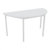 Table De Réunion Demi-lune Treff 140 X 70 Blanc/ Blanc
