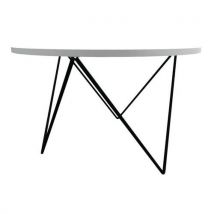 Table Basse Cyclo Ø 80 Blanc/noir