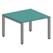 Table basse LOKI 60x60 Turquoise/Gris Carré 4 pieds - Design moderne et stable - 5 ans garantie
