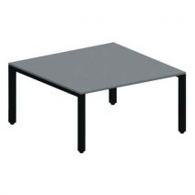 Table Basse Loki 80x80 Gris Cendré/noir