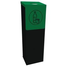 Container De Tri Noir 55 L Vert Foncé/verre