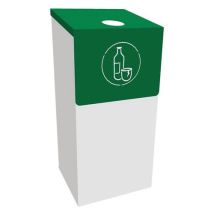 Container De Tri 85 L Blanc Vert Foncé/verre