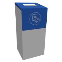 Container De Tri 85 L Gris Avec Porte Bleu/papier