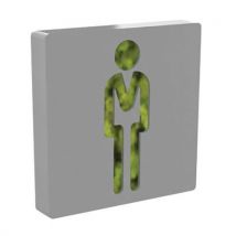 Cadre Signalétique Fond Mousse Homme Gris