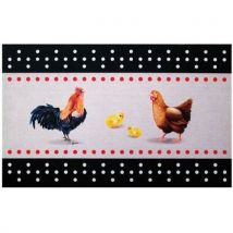 Tapis Cuisine Motif Poules - 50x80 Cm