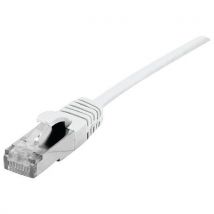 Cordon Patch Blindé Rj45 Fin Blanc 10m Cat 6a S/ftp Lsoh Sng