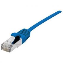 Cordon Patch Blindé Rj45 Fin Bleu 5m Cat 6a S/ftp Lsoh Sng