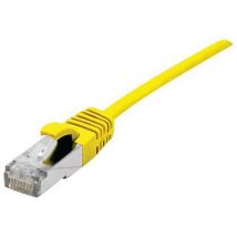 Cordon Patch Blindé Rj45 Fin Jaune 5m Cat 6a S/ftp Lsoh Sng