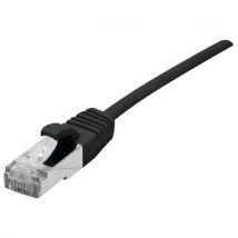 Cordon Patch Blindé Rj45 Fin Noir 3m Cat 6a S/ftp Lsoh Sng
