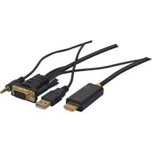 Cordon-convertisseur 2m Vga Vers Hdmi Et Audio