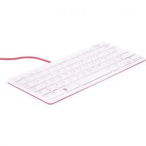 Clavier Raspberry Pi Rouge Blanc Azerty À 3 Ports Usb 2.0