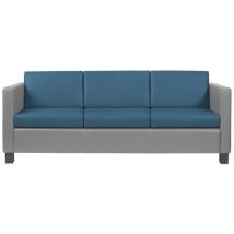 GGI - Canapé Helton 3 places PVC M1 Bleu Gris Foncé - 185cm - Confort & Design