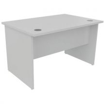 Bureau Droit Panneau L 120 X P 80 Cm Gris Clair