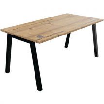 Bureau Individuel 160x80cm Timber Noir Partage