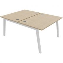 Bench 2 Postes 120x163cm Départ Chêne Fil Blanc Partage