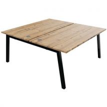 Bench 2 Postes 160x163cm Départ Timber Noir Partage