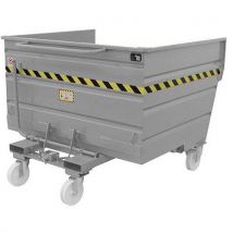 Benne Basculante - Gris - Dim. 1550x1550x1212 Mm