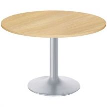 Table De Réunion 100xh735 Cm Ép.25mm Chêne Clair/gris Alu