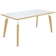 Table En Plateau Stratifié 160x80 Cm H735cm Blanc/blanc