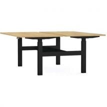 Bureau Structure Partagée L160xp80 Ép.25mm Chêne Clair/noir