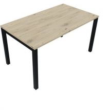 Bureau Pied Carré L180xp80 Cm Ép.25mm Brunswick/noir