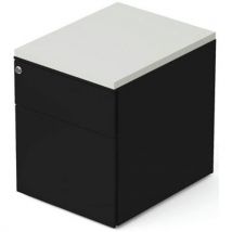 Caisson Mobile 2 Tiroirs L42xp533xh505cm Noir/blanc