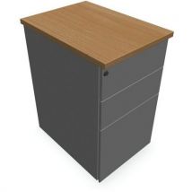 Caisson 3 Tiroirs P.60cm L.432cm H.73cm Alu/hêtre