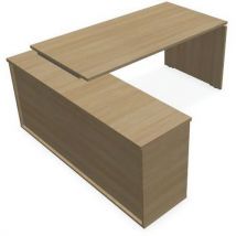 Bureau De Direction 182 X 160 Cm Ép.25mm Chêne Clair