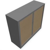 Armoire Rideaux Pvc H105xl120xp43 Cm Chêne Clair/gris Alu