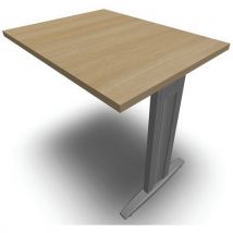 Retour Suspendu Gauche 80x60 Cm Pied I Gris Alu/chêne Clair