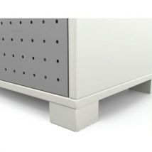 Jeu De 4 Pieds Carrés H5 Cm En Aluminium