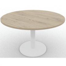 Table De Réunion 120xh735 Cm Ép.25mm Brunswick/blanc
