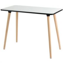 Bureau Home Office Hop 114x60cm Blanc/hêtre