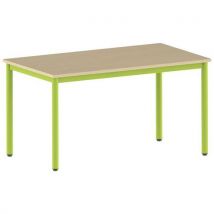 Table Carélie 140 X 80 Fixe T6 Strat Hêtre Miel- Vert 1864